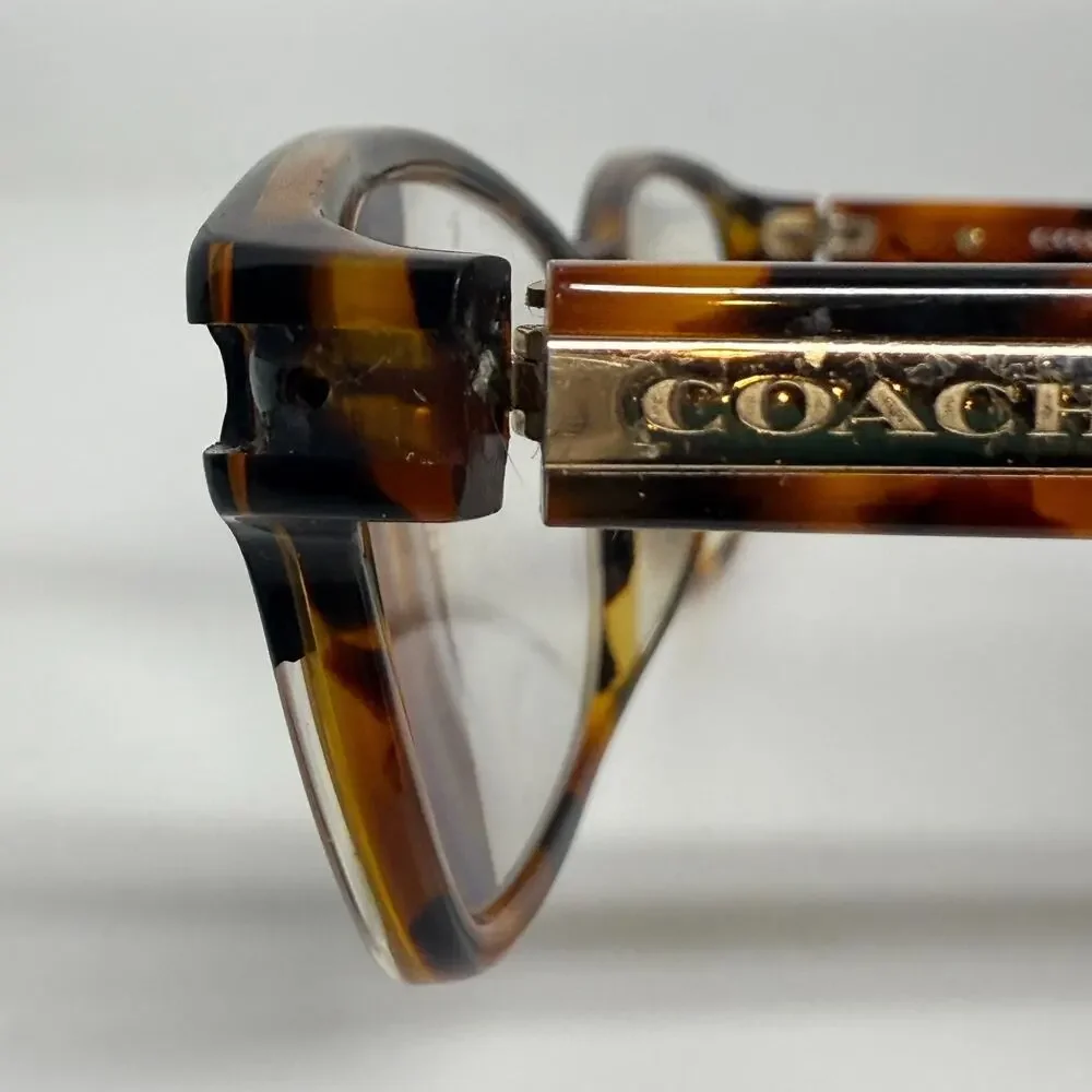 Coach HC 6065 5438 51-17-135 Black Tortoise Gold Full Rim Eyeglasses Frame 18195